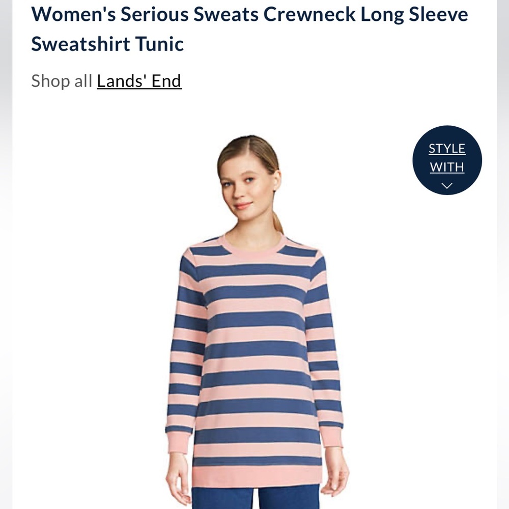 COPY - NWT Lands End tunic sweatshirt sz 2x